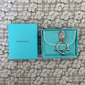 Tiffany & Co. Sterling Silver Horseshoe Key Ring w/Oval Return To Tiffany Tag